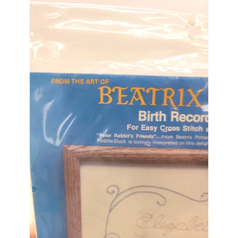 Paragon Needlecraft Beatrix Potter Birth Record Sampler kit (Kit No. 1013)